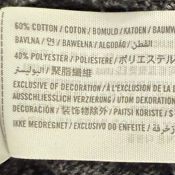 Hollister Men's Size Medium Grey Crew Neck Fair Isle Sweater Nordic Snowflake - Picture 9 of 11